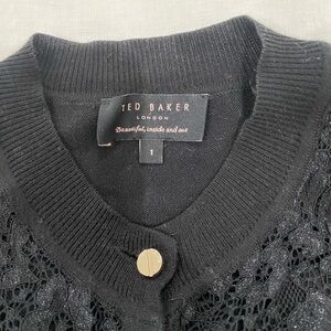 Ted Baker Black Knit Lace Sweater